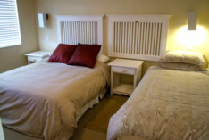 two single beds in bedroom
